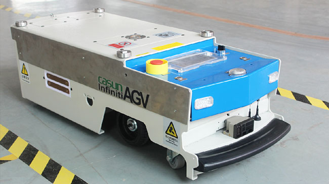 Chargement simple de remorque de bande magnétique de manière de véhicule de transfert d'AGV d'Intralogistics pour l'industrie médicale
